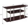 image:imageConvenience Concepts Designs2Go No Tools 46 inch 3 Tier Wide TV Stand BlackEspresso