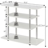 image:imageConvenience Concepts Designs2Go No Tools Highboy 4 Tier TV Stand 315  Entertainment Center for TVs up to 37 Inches Modern TV Console with Shelves for Living Room Family Room BlackBlack