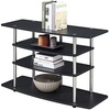 image:imageConvenience Concepts Designs2Go No Tools Wide Highboy 4 Tier TV Stand for TVs up to 46 Inches BlackBlack