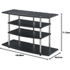 image:imageConvenience Concepts Designs2Go No Tools Wide Highboy 4 Tier TV Stand for TVs up to 46 Inches BlackBlack