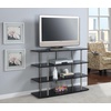 image:imageConvenience Concepts Designs2Go No Tools XL Highboy 4Tier TV Stand 4725  Entertainment Center for TVs up to 55 Inches Modern TV Console with Shelves for Living Room Family Room Light OakBlack