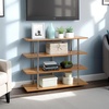 image:imageConvenience Concepts Designs2Go No Tools XL Highboy 4Tier TV Stand 4725  Entertainment Center for TVs up to 55 Inches Modern TV Console with Shelves for Living Room Family Room Light OakLight Oak