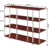 image:imageConvenience Concepts Designs2Go No Tools XL Highboy 4Tier TV Stand 4725  Entertainment Center for TVs up to 55 Inches Modern TV Console with Shelves for Living Room Family Room Light OakCherry