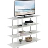 image:imageConvenience Concepts Designs2Go No Tools XL Highboy 4Tier TV Stand 4725  Entertainment Center for TVs up to 55 Inches Modern TV Console with Shelves for Living Room Family Room Light OakWhite