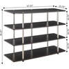 image:imageConvenience Concepts Designs2Go No Tools XL Highboy 4Tier TV Stand 4725  Entertainment Center for TVs up to 55 Inches Modern TV Console with Shelves for Living Room Family Room Light OakBlack