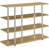 image:imageConvenience Concepts Designs2Go No Tools XL Highboy 4Tier TV Stand 4725  Entertainment Center for TVs up to 55 Inches Modern TV Console with Shelves for Living Room Family Room Light OakLight Oak