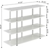 image:imageConvenience Concepts Designs2Go No Tools XL Highboy 4Tier TV Stand 4725  Entertainment Center for TVs up to 55 Inches Modern TV Console with Shelves for Living Room Family Room Light OakWhite