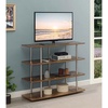 image:imageConvenience Concepts Designs2Go No Tools XL Highboy 4Tier TV Stand 4725  Entertainment Center for TVs up to 55 Inches Modern TV Console with Shelves for Living Room Family Room Light OakBarnwood