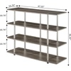 image:imageConvenience Concepts Designs2Go No Tools XL Highboy 4Tier TV Stand 4725  Entertainment Center for TVs up to 55 Inches Modern TV Console with Shelves for Living Room Family Room Light OakWeathered Gray
