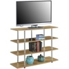 image:imageConvenience Concepts Designs2Go No Tools XL Highboy 4Tier TV Stand 4725  Entertainment Center for TVs up to 55 Inches Modern TV Console with Shelves for Living Room Family Room Light OakLight Oak