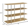 image:imageConvenience Concepts Designs2Go No Tools XL Highboy 4Tier TV Stand 4725  Entertainment Center for TVs up to 55 Inches Modern TV Console with Shelves for Living Room Family Room Light OakLight Oak