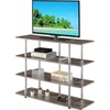 image:imageConvenience Concepts Designs2Go No Tools XL Highboy 4Tier TV Stand 4725  Entertainment Center for TVs up to 55 Inches Modern TV Console with Shelves for Living Room Family Room Light OakWeathered Gray