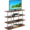 image:imageConvenience Concepts Designs2Go No Tools XL Highboy 4Tier TV Stand 4725  Entertainment Center for TVs up to 55 Inches Modern TV Console with Shelves for Living Room Family Room Light OakBarnwood