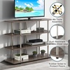 image:imageConvenience Concepts Designs2Go No Tools XL Highboy 4Tier TV Stand 4725  Entertainment Center for TVs up to 55 Inches Modern TV Console with Shelves for Living Room Family Room Light OakWeathered Gray