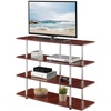 image:imageConvenience Concepts Designs2Go No Tools XL Highboy 4Tier TV Stand 4725  Entertainment Center for TVs up to 55 Inches Modern TV Console with Shelves for Living Room Family Room Light OakCherry