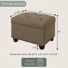 image:imageConvenience Concepts Designs4Comfort 5th Avenue Storage Ottoman 24  Contemporary Foot Stool and Seat with Hinged Lid for Living Room Dining Room Office Den Tan FabricSandstone Fabric