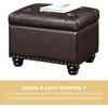 image:imageConvenience Concepts Designs4Comfort 5th Avenue Storage Ottoman 24  Contemporary Foot Stool and Seat with Hinged Lid for Living Room Dining Room Office Den Tan FabricDark Espresso