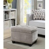 image:imageConvenience Concepts Designs4Comfort 5th Avenue Storage Ottoman 24  Contemporary Foot Stool and Seat with Hinged Lid for Living Room Dining Room Office Den Tan FabricVelvet Light Taupe