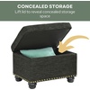 image:imageConvenience Concepts Designs4Comfort 5th Avenue Storage Ottoman 24  Contemporary Foot Stool and Seat with Hinged Lid for Living Room Dining Room Office Den Tan FabricDark Charcoal Gray Fabric