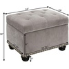 image:imageConvenience Concepts Designs4Comfort 5th Avenue Storage Ottoman 24  Contemporary Foot Stool and Seat with Hinged Lid for Living Room Dining Room Office Den Tan FabricVelvet Light Taupe