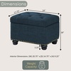 image:imageConvenience Concepts Designs4Comfort 5th Avenue Storage Ottoman 24  Contemporary Foot Stool and Seat with Hinged Lid for Living Room Dining Room Office Den Tan FabricBlue Fabric