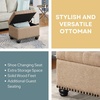 image:imageConvenience Concepts Designs4Comfort 5th Avenue Storage Ottoman 24  Contemporary Foot Stool and Seat with Hinged Lid for Living Room Dining Room Office Den Tan FabricTan