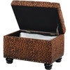 image:imageConvenience Concepts Designs4Comfort 5th Avenue Storage Ottoman 24  Contemporary Foot Stool and Seat with Hinged Lid for Living Room Dining Room Office Den Tan FabricForest Leopard Print Fabric