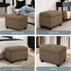 image:imageConvenience Concepts Designs4Comfort 5th Avenue Storage Ottoman 24  Contemporary Foot Stool and Seat with Hinged Lid for Living Room Dining Room Office Den Tan FabricSandstone Fabric