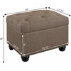 image:imageConvenience Concepts Designs4Comfort 5th Avenue Storage Ottoman 24  Contemporary Foot Stool and Seat with Hinged Lid for Living Room Dining Room Office Den Tan FabricSandstone Fabric