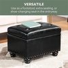 image:imageConvenience Concepts Designs4Comfort 5th Avenue Storage Ottoman 24  Contemporary Foot Stool and Seat with Hinged Lid for Living Room Dining Room Office Den Tan FabricBlack Faux Leather