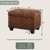 image:imageConvenience Concepts Designs4Comfort 5th Avenue Storage Ottoman 24  Contemporary Foot Stool and Seat with Hinged Lid for Living Room Dining Room Office Den Tan FabricForest Leopard Print Fabric