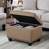 image:imageConvenience Concepts Designs4Comfort 5th Avenue Storage Ottoman 24  Contemporary Foot Stool and Seat with Hinged Lid for Living Room Dining Room Office Den Tan FabricSandstone Fabric