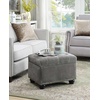 image:imageConvenience Concepts Designs4Comfort 5th Avenue Storage Ottoman 24  Contemporary Foot Stool and Seat with Hinged Lid for Living Room Dining Room Office Den Tan FabricVelvet Gray