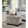 image:imageConvenience Concepts Designs4Comfort 5th Avenue Storage Ottoman 24  Contemporary Foot Stool and Seat with Hinged Lid for Living Room Dining Room Office Den Tan FabricVelvet Light Taupe