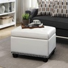 image:imageConvenience Concepts Designs4Comfort 5th Avenue Storage Ottoman 24  Contemporary Foot Stool and Seat with Hinged Lid for Living Room Dining Room Office Den Tan FabricIvory