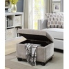 image:imageConvenience Concepts Designs4Comfort 5th Avenue Storage Ottoman 24  Contemporary Foot Stool and Seat with Hinged Lid for Living Room Dining Room Office Den Tan FabricVelvet Light Taupe