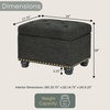 image:imageConvenience Concepts Designs4Comfort 5th Avenue Storage Ottoman 24  Contemporary Foot Stool and Seat with Hinged Lid for Living Room Dining Room Office Den Tan FabricDark Charcoal Gray Fabric