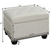 image:imageConvenience Concepts Designs4Comfort 5th Avenue Storage Ottoman 24  Contemporary Foot Stool and Seat with Hinged Lid for Living Room Dining Room Office Den Tan FabricIvory