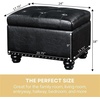 image:imageConvenience Concepts Designs4Comfort 5th Avenue Storage Ottoman 24  Contemporary Foot Stool and Seat with Hinged Lid for Living Room Dining Room Office Den Tan FabricBlack Faux Leather