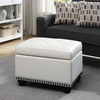 image:imageConvenience Concepts Designs4Comfort 5th Avenue Storage Ottoman 24  Contemporary Foot Stool and Seat with Hinged Lid for Living Room Dining Room Office Den Tan FabricIvory