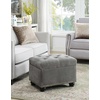 image:imageConvenience Concepts Designs4Comfort 5th Avenue Storage Ottoman 24  Contemporary Foot Stool and Seat with Hinged Lid for Living Room Dining Room Office Den Tan FabricVelvet Gray