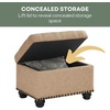 image:imageConvenience Concepts Designs4Comfort 5th Avenue Storage Ottoman 24  Contemporary Foot Stool and Seat with Hinged Lid for Living Room Dining Room Office Den Tan FabricTan