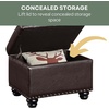 image:imageConvenience Concepts Designs4Comfort 5th Avenue Storage Ottoman 24  Contemporary Foot Stool and Seat with Hinged Lid for Living Room Dining Room Office Den Tan FabricDark Espresso