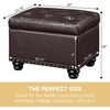 image:imageConvenience Concepts Designs4Comfort 5th Avenue Storage Ottoman 24  Contemporary Foot Stool and Seat with Hinged Lid for Living Room Dining Room Office Den Tan FabricDark Espresso