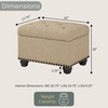 image:imageConvenience Concepts Designs4Comfort 5th Avenue Storage Ottoman 24  Contemporary Foot Stool and Seat with Hinged Lid for Living Room Dining Room Office Den Tan FabricTan