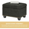 image:imageConvenience Concepts Designs4Comfort 5th Avenue Storage Ottoman 24  Contemporary Foot Stool and Seat with Hinged Lid for Living Room Dining Room Office Den Tan FabricDark Charcoal Gray Fabric