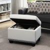 image:imageConvenience Concepts Designs4Comfort 5th Avenue Storage Ottoman 24  Contemporary Foot Stool and Seat with Hinged Lid for Living Room Dining Room Office Den Tan FabricIvory