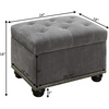 image:imageConvenience Concepts Designs4Comfort 5th Avenue Storage Ottoman 24  Contemporary Foot Stool and Seat with Hinged Lid for Living Room Dining Room Office Den Tan FabricVelvet Gray