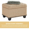 image:imageConvenience Concepts Designs4Comfort 5th Avenue Storage Ottoman 24  Contemporary Foot Stool and Seat with Hinged Lid for Living Room Dining Room Office Den Tan FabricTan