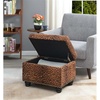 image:imageConvenience Concepts Designs4Comfort 5th Avenue Storage Ottoman 24  Contemporary Foot Stool and Seat with Hinged Lid for Living Room Dining Room Office Den Tan FabricForest Leopard Print Fabric